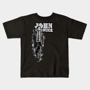 John Wick  retro art Kids T-Shirt